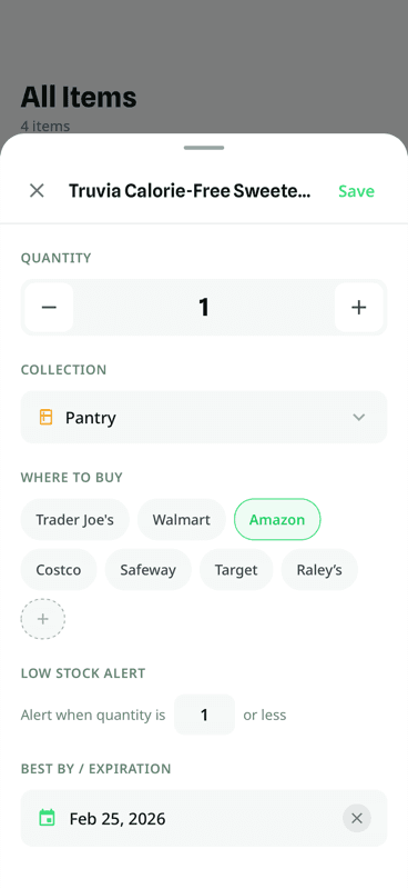 Item Details